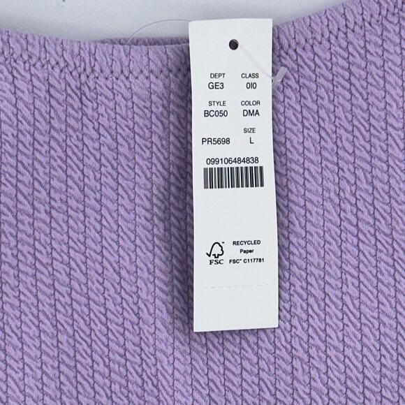 J. Crew Curved Waist Cheeky Bikini Bottom in Purple Size Large NWT - Picture 3 of 3